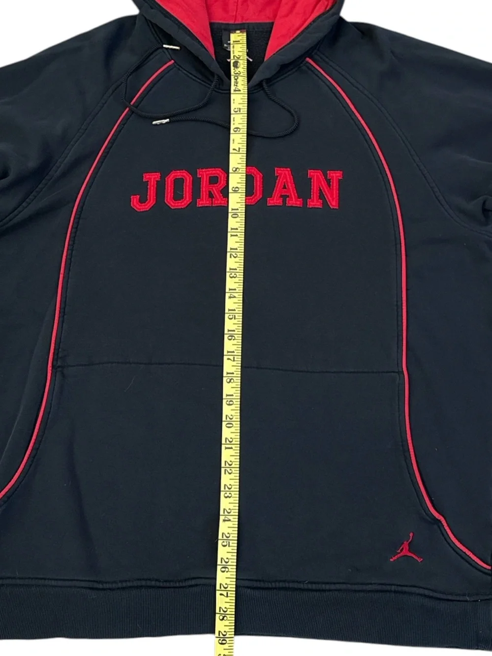 Air Jordan Jumpman Contrast Piping Hoodie Black Red Men's XL 2010 Retro Flight